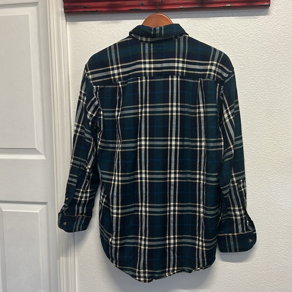 Pendleton Sir Men’s Medium Wool Button Down Long Sleeves Tartan Plaid Green - Picture 4 of 10